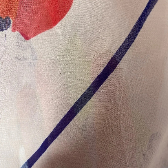 YUMI KIM 100% Silk Floral Flutter Sleeve Top Size Small - Picture 6 of 9